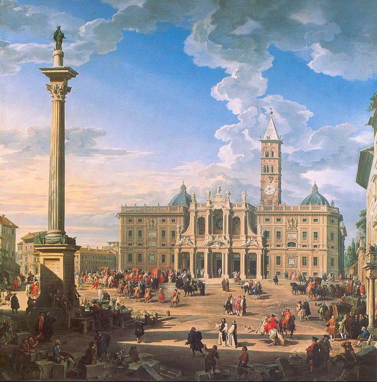 Panini, Giovanni Paolo The Plaza and Church of St. Maria Maggiore